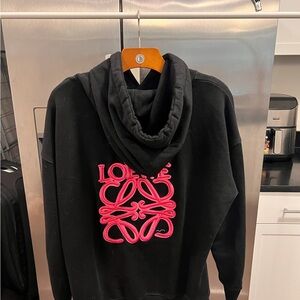 Loewe Black Oversized Graphic Hoodie